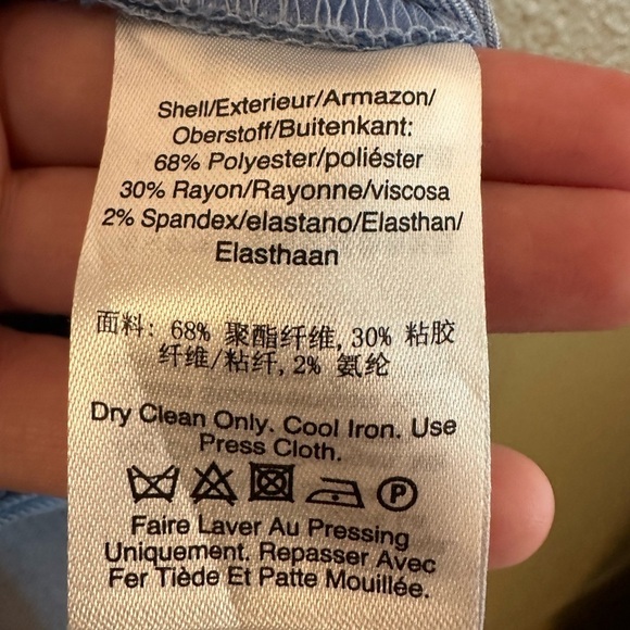 EUC DKNY Light Blue Straight Leg Trousers Size 4 - Picture 9 of 9